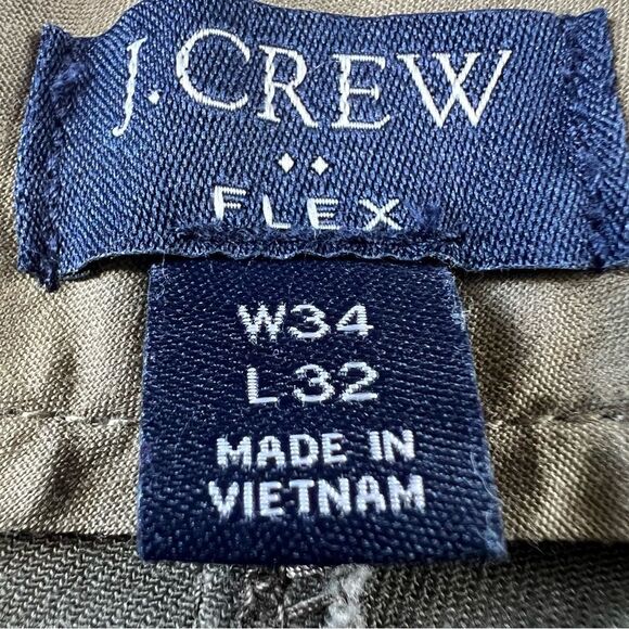 J. Crew Flex Straight Chino Tarnished Metal Men's Casual Office Pants SZ 34x32 - Picture 9 of 16